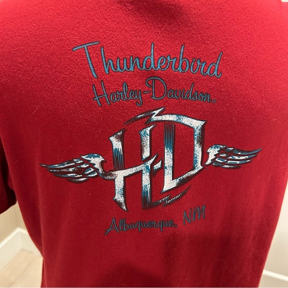 Harley-Davidson Women's Red V-Neck Tee size 2XL - Picture 4 of 8